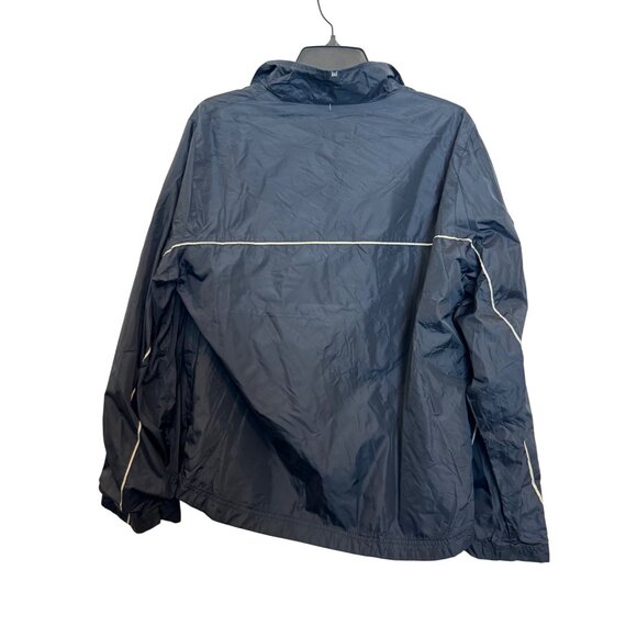 Vintage Abercrombie & Fitch Gym Issue 92 Mens Jacket L Navy Nylon Half-Zip Retro - Picture 5 of 5